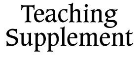 Teaching Supplement