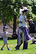 Paricipants in First Peoples' House pow wow