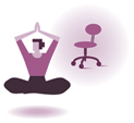 Illustration of exercise in work place