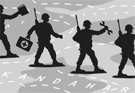 Illustration of soldiers in Afghanistan