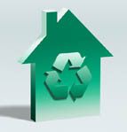 House with green symbol