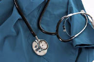 Doctor in scrubs