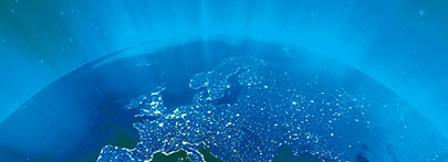 Illustration of glowing planet